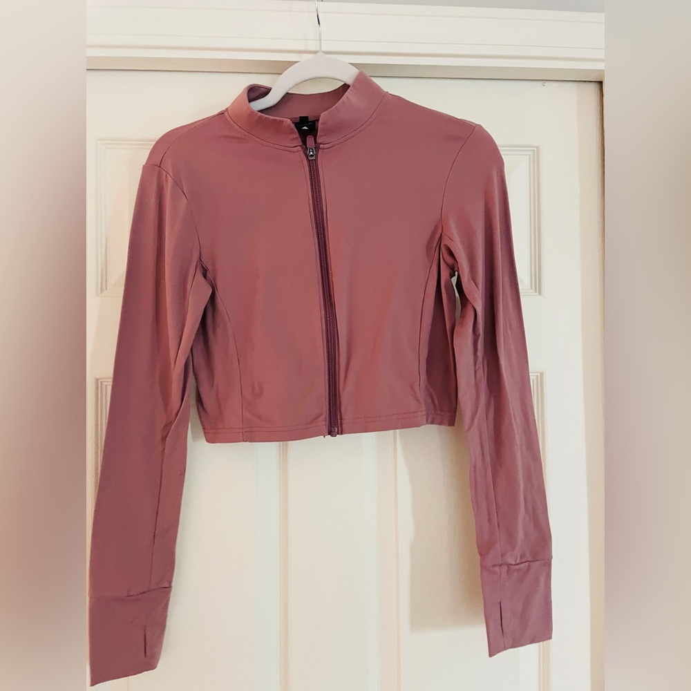 BALANCE Athletica Cropped Zip Jacket – Pink Rose – Size M
